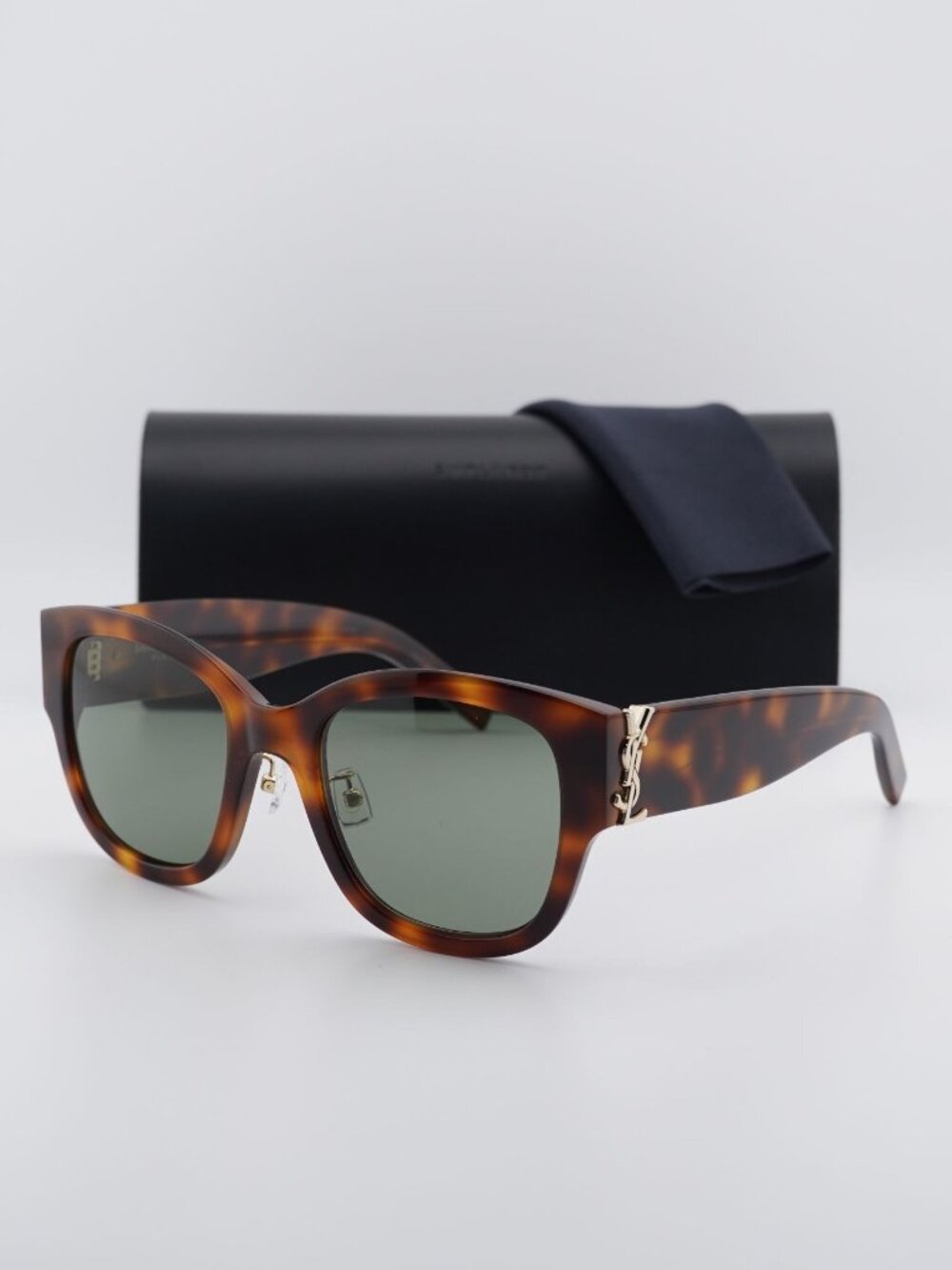 Saint Laurent SLM95/K 003 Butterfly Sunglasses - Havana / Green
